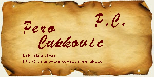 Pero Čupković vizit kartica